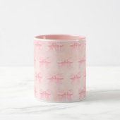 Tasse rose avec noeuds roses (Centre)
