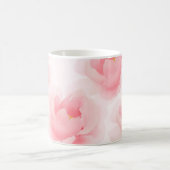 Tasse rose-clair de pivoine florale d'aquarelle (Centre)