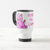 Tasse rose d'aluminium de porc de Madame" bande (Devant gauche)