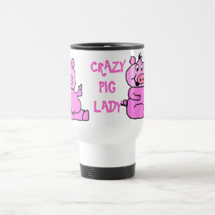 Tasse rose d'aluminium de porc de Madame" bande