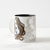 Tasse rose d'ange de boule de cristal d'ambre de (Devant gauche)