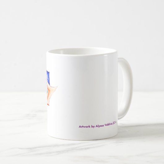 Tasse rose d'arc-en-ciel (Devant droit)