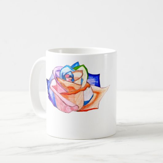 Tasse rose d'arc-en-ciel (Devant gauche)