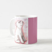 Tasse rose de bouledogue français (Devant gauche)