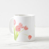 Tasse rose de bouquet de tulipe (Devant gauche)