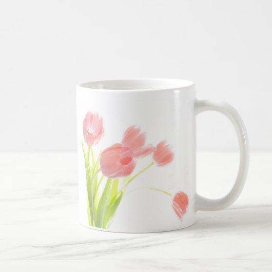 Tasse rose de bouquet de tulipe (Droite)