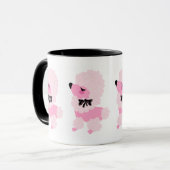 Tasse rose de caniches (Devant gauche)
