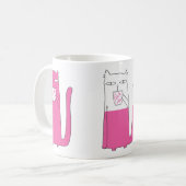 Tasse rose de chat de genièvre (Devant gauche)