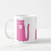 Tasse rose de chat de genièvre (Gauche)