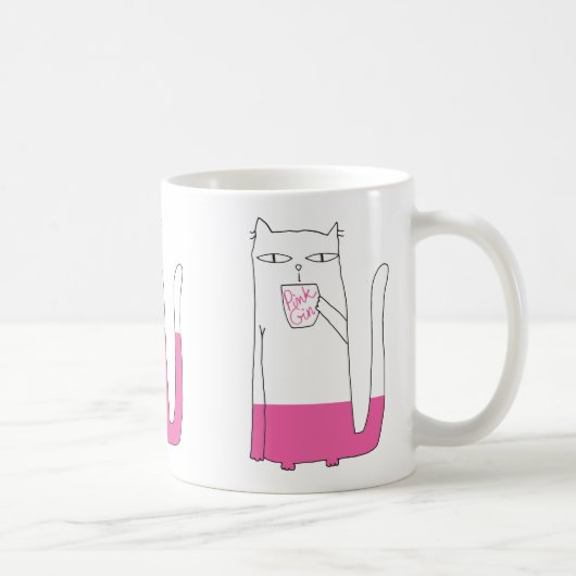 Tasse rose de chat de genièvre (Droite)