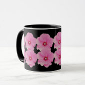 Tasse rose de conception de Lavateras (Devant gauche)