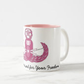 Tasse rose de crabe d'EOD (Devant droit)