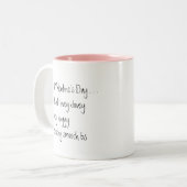 Tasse rose de dames simples drôles de Valentine (Devant gauche)