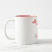 Tasse rose de licorne de bande dessinée (Gauche)