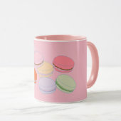 Tasse rose de Macaron Coffeee de Français (Devant droit)