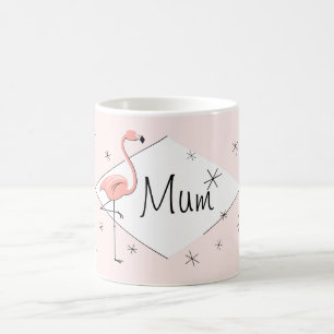 Tasse rose de maman de diamant de Flamant rose