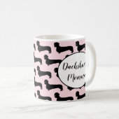 Tasse rose de mamans de teckel (Devant droit)