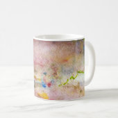 Tasse rose de monogramme de conception de brume (Devant droit)