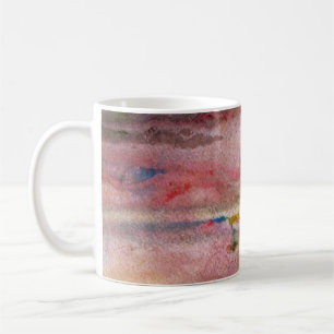 Tasse rose de monogramme de conception de brume