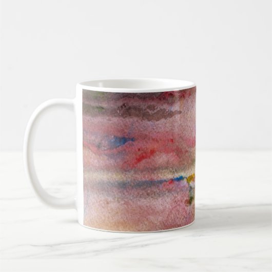 Tasse rose de monogramme de conception de brume (Gauche)