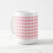 Tasse rose de Pâques avec des lapins (Devant gauche)
