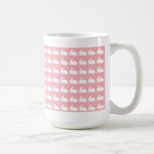 Tasse rose de Pâques avec des lapins (Droite)