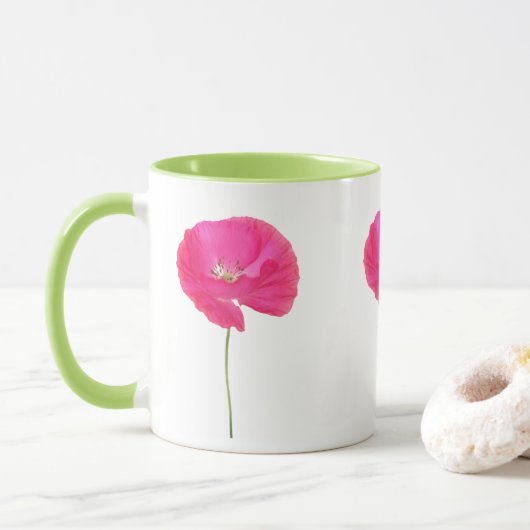 tasse rose de pavot (Avec donut)
