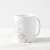 tasse rose de point croisé (Devant droit)