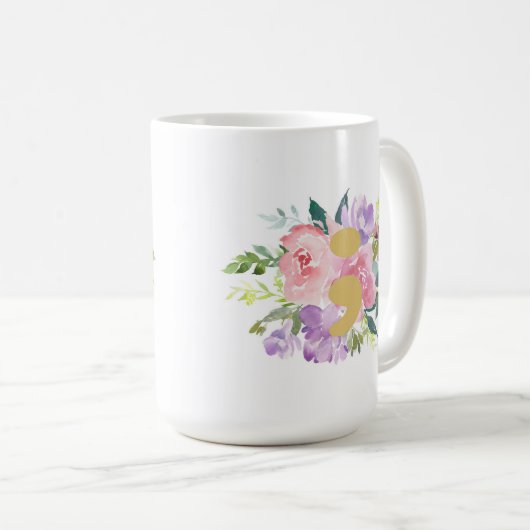 Tasse rose de point-virgule (Devant droit)