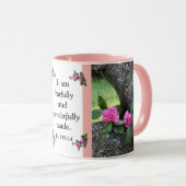 Tasse rose de psaume d'oeillets (Devant droit)