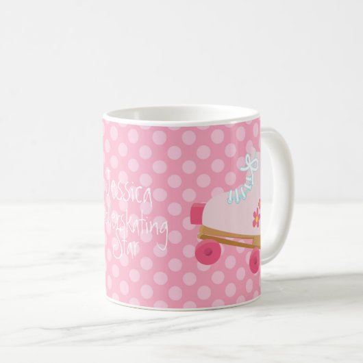 Tasse rose de Rollerskates (Devant droit)