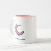 Tasse rose de ver de velours (Devant gauche)