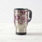 TASSE ROSE DE VOYAGE DE CAFÉ DE LA FLEUR BLING (Devant droit)