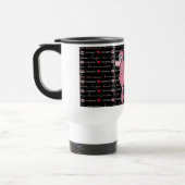Tasse rose de voyage de caniche de rétros années (Gauche)