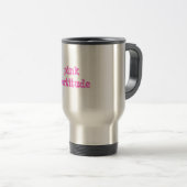 Tasse rose de voyage de courage (Devant droit)