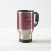 Tasse rose de voyage pour des consultants en (Devant droit)