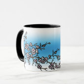 Tasse rose d'hirondelle et de fleurs de cerisier (Devant gauche)