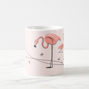 Tasse rose du trio 3 de Flamants roses