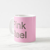 Tasse rose en acier (Devant gauche)