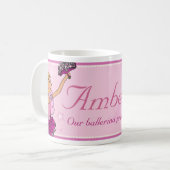 Tasse rose et blonde de princesse de ballerine de (Devant gauche)