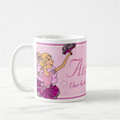 Tasse rose et blonde de princesse de ballerine de (Gauche)