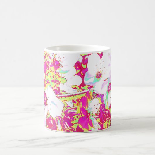 Tasse rose et jaune de fleur (Centre)