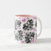 Tasse rose et noire de logo d'O'Kane (Devant droit)