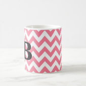 Tasse rose et noire de monogramme de Chevron (Centre)