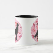 Tasse rose foncée de roses de loup noir (Centre)