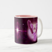 Tasse rose glorieuse d'ange de saphir (Devant droit)