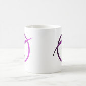 Tasse rose invisible thermo-sensible de licorne (Centre)
