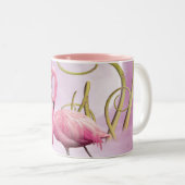 Tasse rose lunatique de Flamants roses (Devant droit)