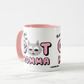 Tasse Rose Meilleure Maman de Chat au Monde (Devant gauche)