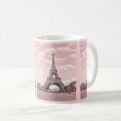 Tasse rose mignonne de Tour Eiffel (Devant droit)
